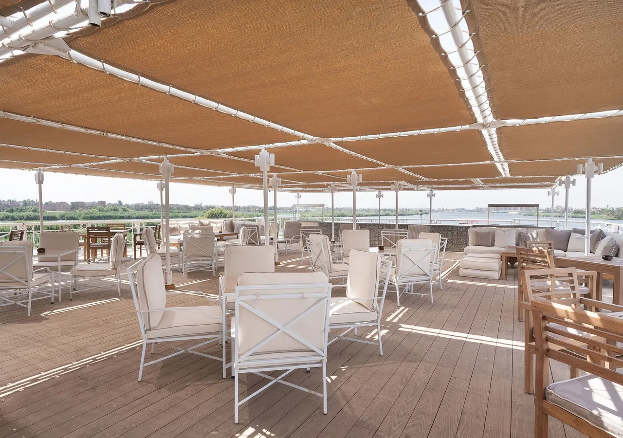 Sun deck of the Jaz Elite Regent Nile Cruise Nile cruise